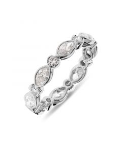 Platinum marquise & round cut full hoop eternity ring. 1.49cts