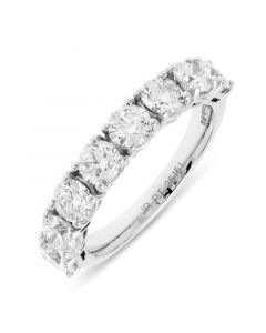 Platinum 8 stone brilliant round cut diamond eternity ring. 2.04cts