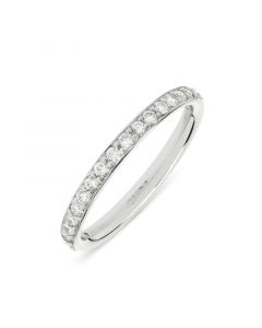 Platinum half hoop round cut diamond eternity ring. 0.33cts