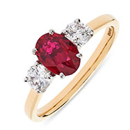Ruby Gemstone  with Diamonds